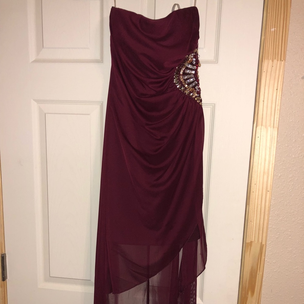 Maroon Beaded Dress